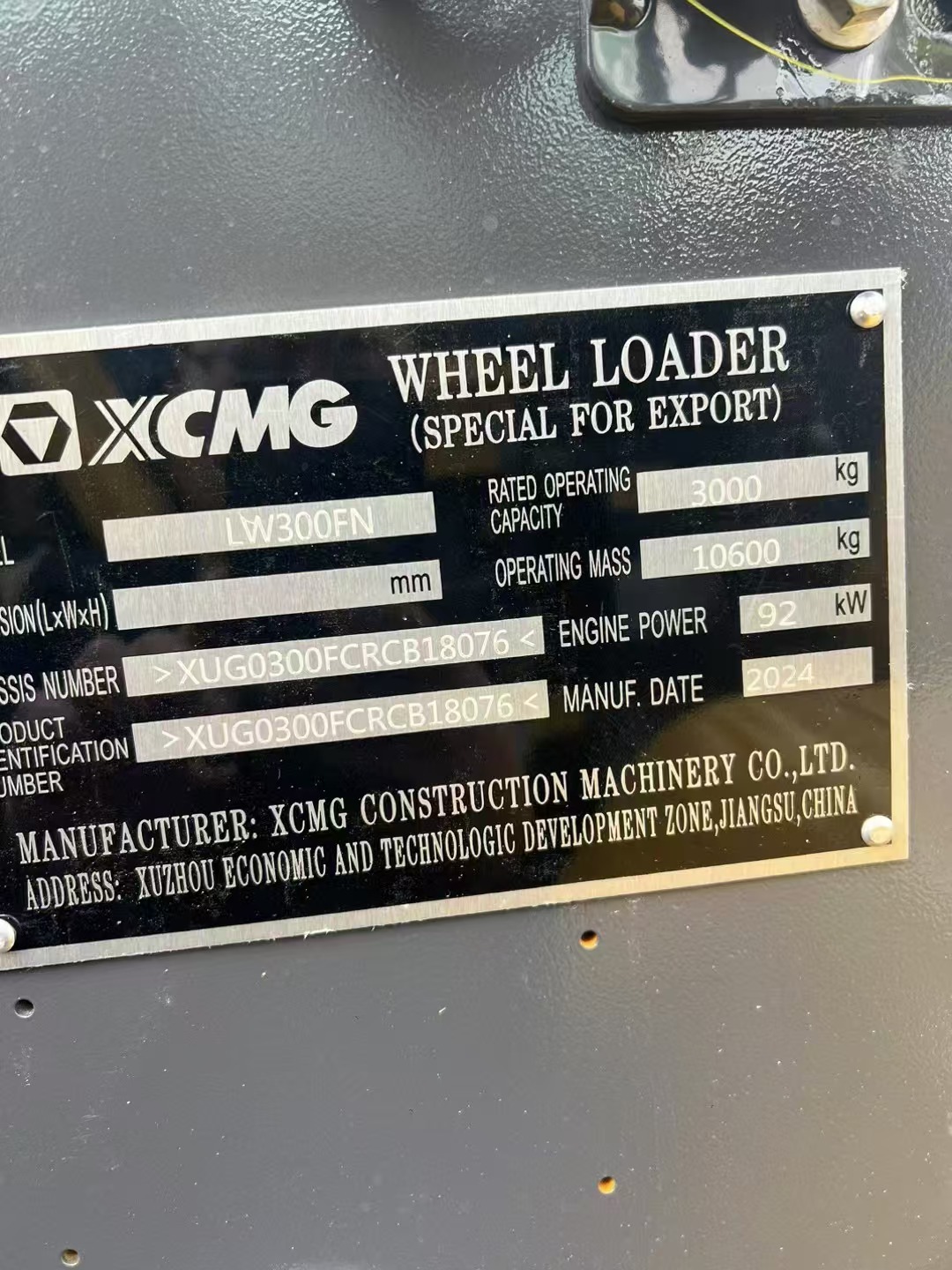 XCMG Loader LW300FN